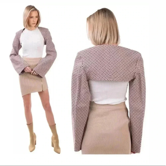 Stella McCartney Check Cropped Bolero - Picture 1 of 10